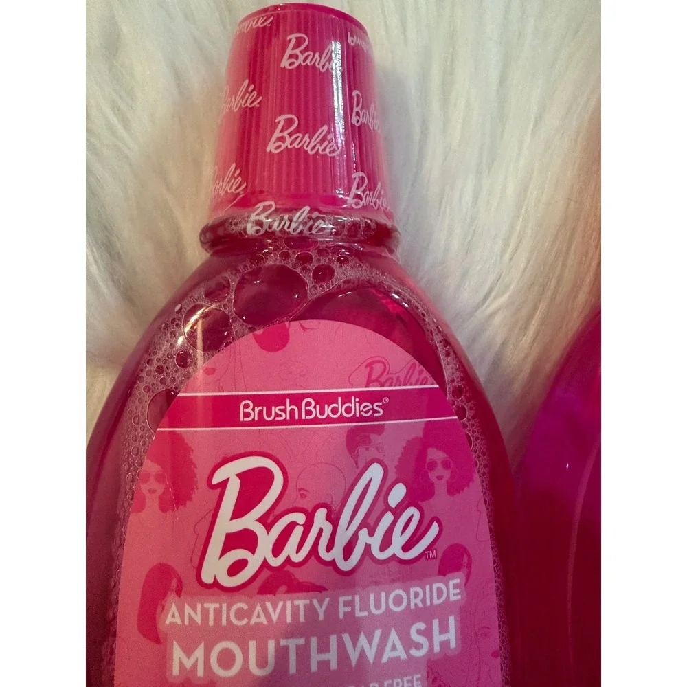 Barbie Brush Buddies Anticavity Fluoride Mouthwash Bubble Gum 12oz 2 Pack 88146